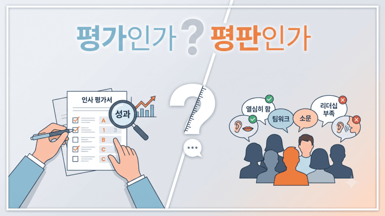 Cover Image for 평가가 작동하는 회사 vs 평판이 승진을 좌우하는 회사